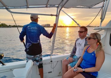 Captain Juan Carlos and his crew of Carla Charters