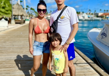 Family Fishing Monica Rivas, Santiago Rivas, Matias Ponson Aruba